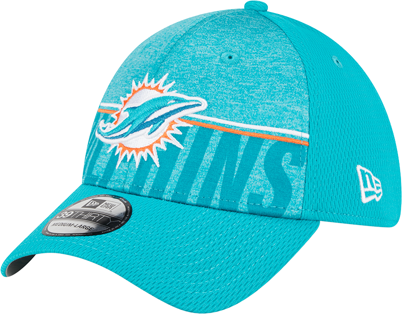 Miami Dolphins New Era 2023 NFL Training Camp 39THIRTY Flex Hat - Aqua