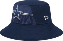 Load image into Gallery viewer, Dallas Cowboys New Era 2023 NFL Training Camp Stretch Bucket Hat - Navy
