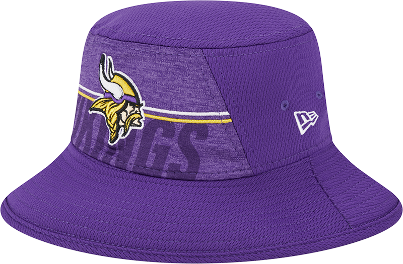 Minnesota Vikings New Era 2023 NFL Training Camp Stretch Bucket Hat - Purple