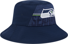 Load image into Gallery viewer, Seattle Seahawks New Era 2023 NFL Training Camp Stretch Bucket Hat - Navy
