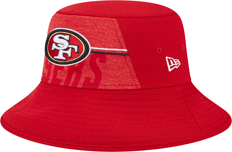 San Francisco 49ers New Era 2023 NFL Training Camp Stretch Bucket Hat - Red