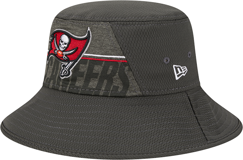 Tampa Bay Buccaneers New Era 2023 NFL Training Camp Stretch Bucket Hat - Pewter