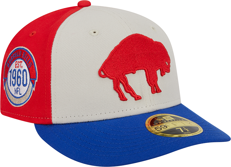 Buffalo Bills New Era 2023 Sideline Historic Low Profile 59FIFTY Fitted Hat - Cream/Royal