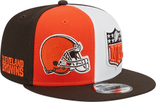 Load image into Gallery viewer, Cleveland Browns New Era 2023 Sideline 9FIFTY Snapback Hat - Orange/Brown
