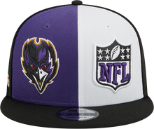 Load image into Gallery viewer, Baltimore Ravens New Era 2023 Sideline 9FIFTY Snapback Hat - Purple/Black

