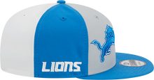 Load image into Gallery viewer, Detroit Lions New Era 2023 Sideline 9FIFTY Snapback Hat - Gray/Blue
