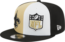 Load image into Gallery viewer, New Orleans Saints New Era 2023 Sideline 9FIFTY Snapback Hat - Gold/Black
