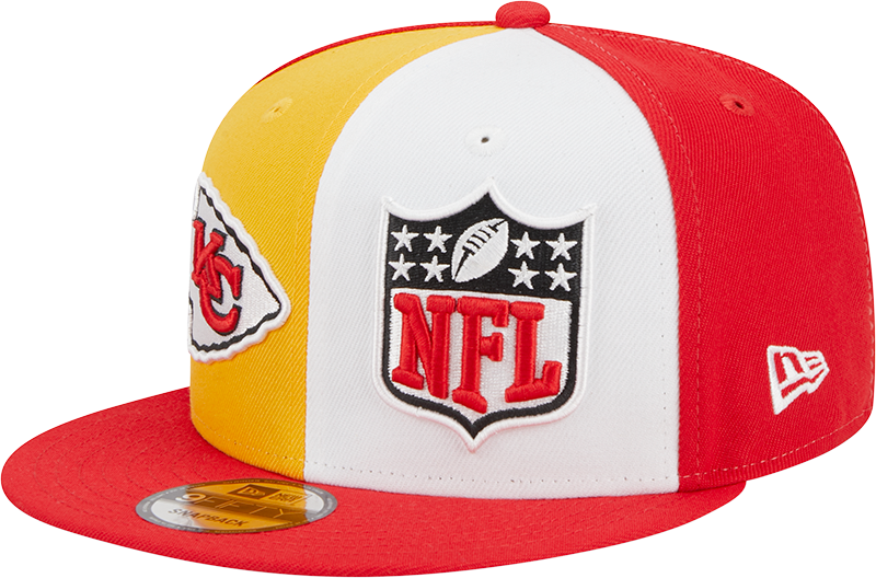 Kansas City Chiefs New Era 2023 Sideline 9FIFTY Snapback Hat - Gold/Red