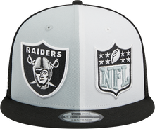 Load image into Gallery viewer, Las Vegas Raiders New Era 2023 Sideline 9FIFTY Snapback Hat - Gray/Black
