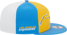 Load image into Gallery viewer, Los Angeles Chargers New Era 2023 Sideline 9FIFTY Snapback Hat - Gold/Powder Blue
