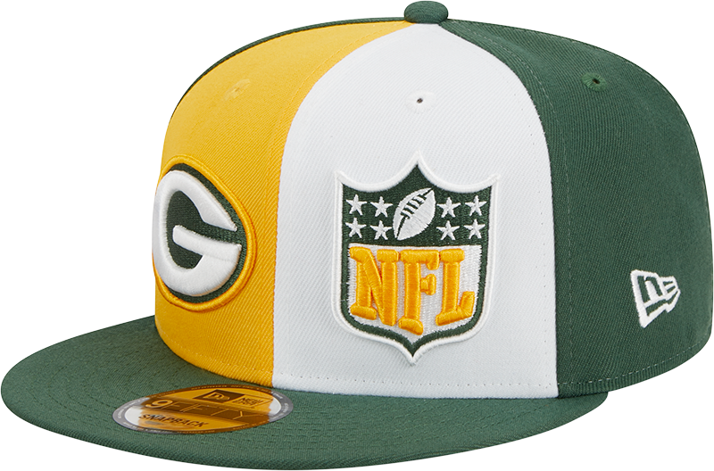 Green Bay Packers New Era 2023 Sideline 9FIFTY Snapback Hat - Gold/Green