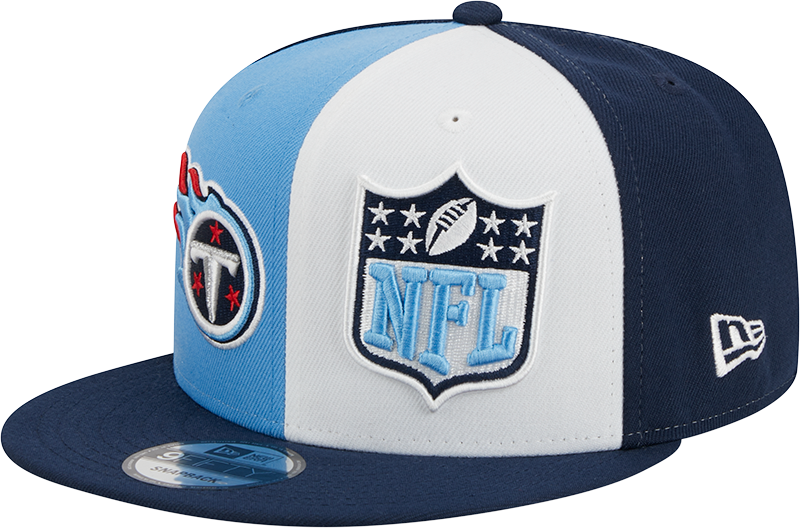 Tennessee Titans New Era 2023 Sideline 9FIFTY Snapback Hat - Light Blue/Navy