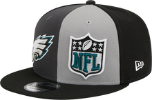 Load image into Gallery viewer, Philadelphia Eagles New Era 2023 Sideline 9FIFTY Snapback Hat - Gray/Black
