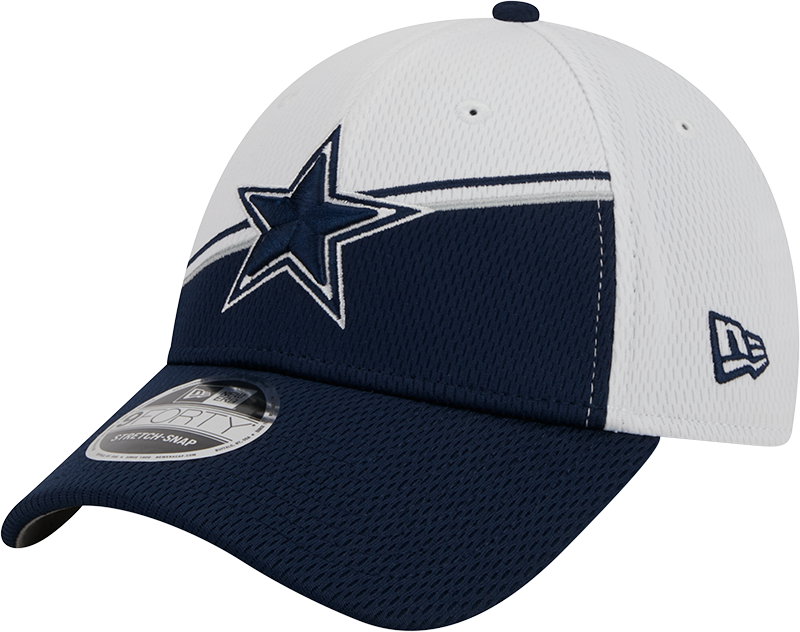 Dallas Cowboys New Era 2023 Sideline 9FORTY Adjustable Hat - White/Navy