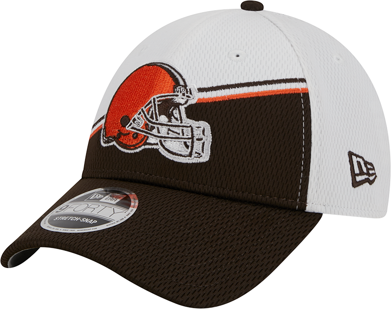 Cleveland Browns New Era 2023 Sideline 9FORTY Adjustable Hat - White/Brown