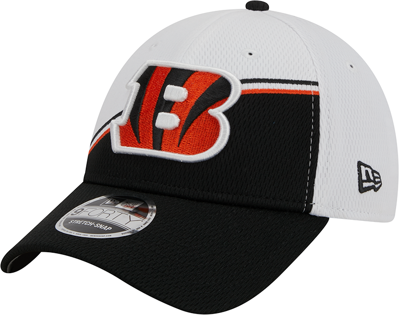 Cincinnati Bengals New Era 2023 Sideline 9FORTY Adjustable Hat - White/Black