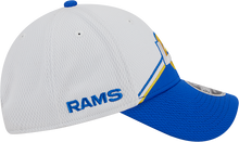 Load image into Gallery viewer, Los Angeles Rams New Era 2023 Sideline 9FORTY Adjustable Hat - White/Royal
