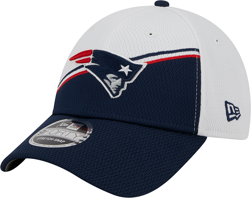 New England Patriots New Era 2023 Sideline 9FORTY Adjustable Hat - White/Navy