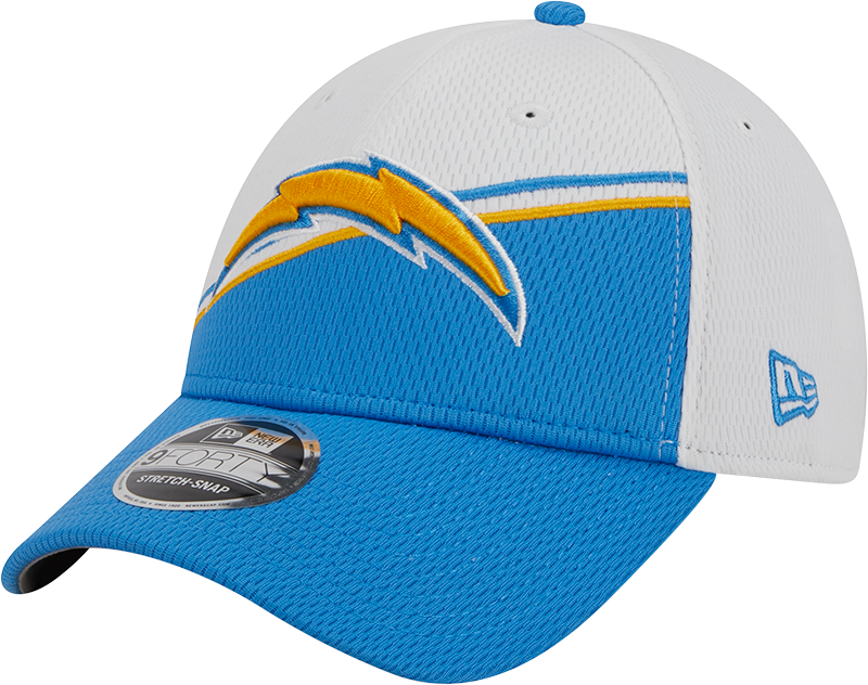 Los Angeles Chargers New Era 2023 Sideline 9FORTY Adjustable Hat - White/Powder Blue