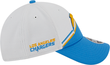 Load image into Gallery viewer, Los Angeles Chargers New Era 2023 Sideline 9FORTY Adjustable Hat - White/Powder Blue
