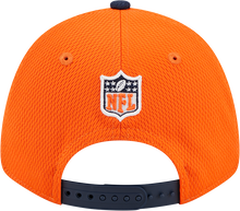 Load image into Gallery viewer, Denver Broncos New Era 2023 Sideline 9FORTY Adjustable Hat - Orange/Navy
