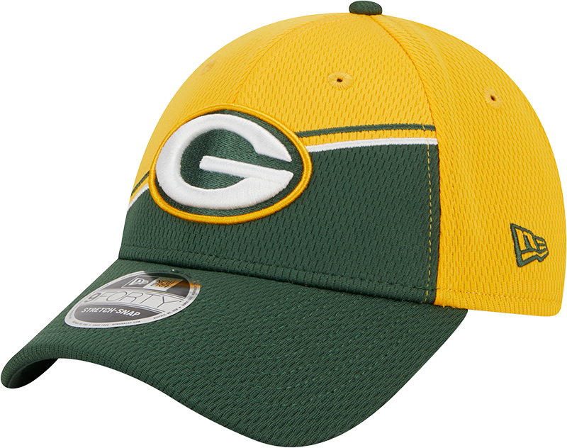 Green Bay Packers New Era 2023 Sideline 9FORTY Adjustable Hat - Gold/Green