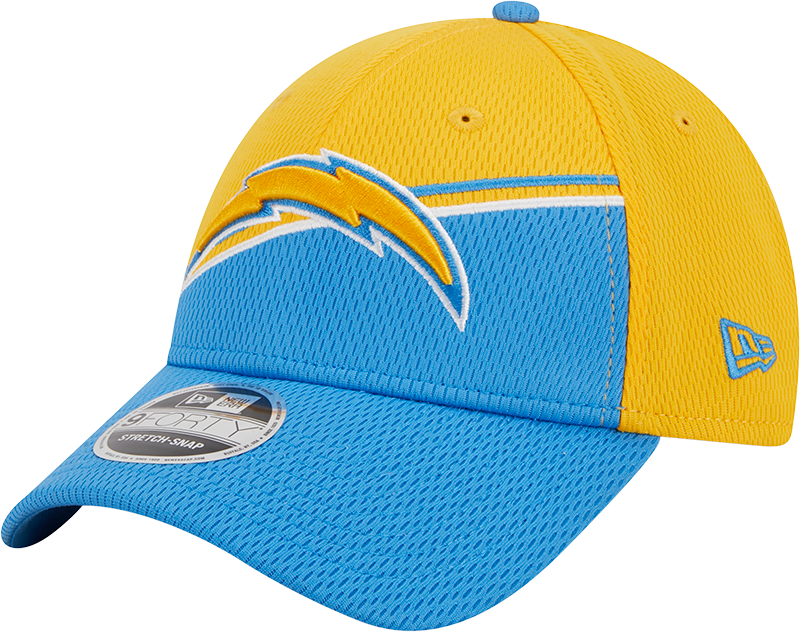 Los Angeles Chargers New Era 2023 Sideline 9FORTY Adjustable Hat - Gold/Powder Blue