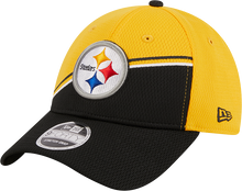 Load image into Gallery viewer, Pittsburgh Steelers New Era 2023 Sideline 9FORTY Adjustable Hat - Gold/Black
