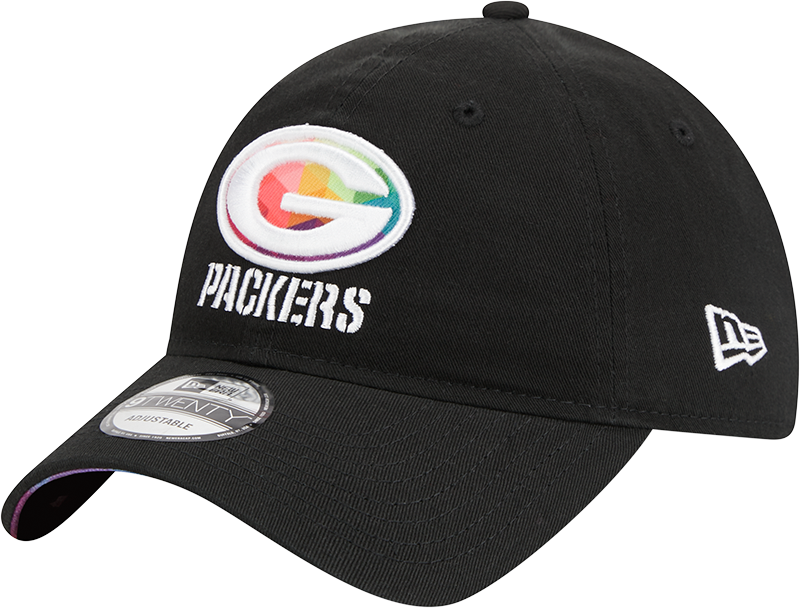 Green Bay Packers New Era 2023 NFL Crucial Catch 9TWENTY Adjustable Hat - Black