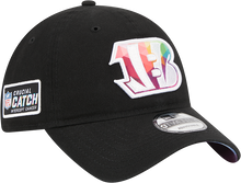 Load image into Gallery viewer, Cincinnati Bengals New Era 2023 NFL Crucial Catch 9TWENTY Adjustable Hat - Black

