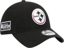 Load image into Gallery viewer, Pittsburgh Steelers New Era 2023 NFL Crucial Catch 9TWENTY Adjustable Hat - Black
