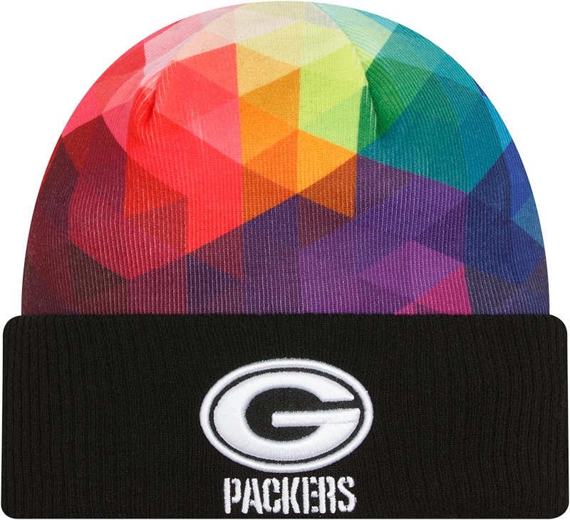 Green Bay Packers New Era 2023 NFL Crucial Catch Cuffed Knit Hat - Black