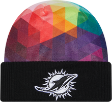 Load image into Gallery viewer, Miami Dolphins New Era 2023 NFL Crucial Catch Cuffed Knit Hat - Black
