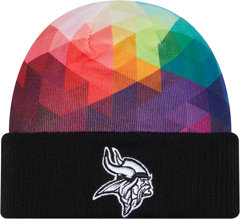 Minnesota Vikings New Era 2023 NFL Crucial Catch Cuffed Knit Hat - Black