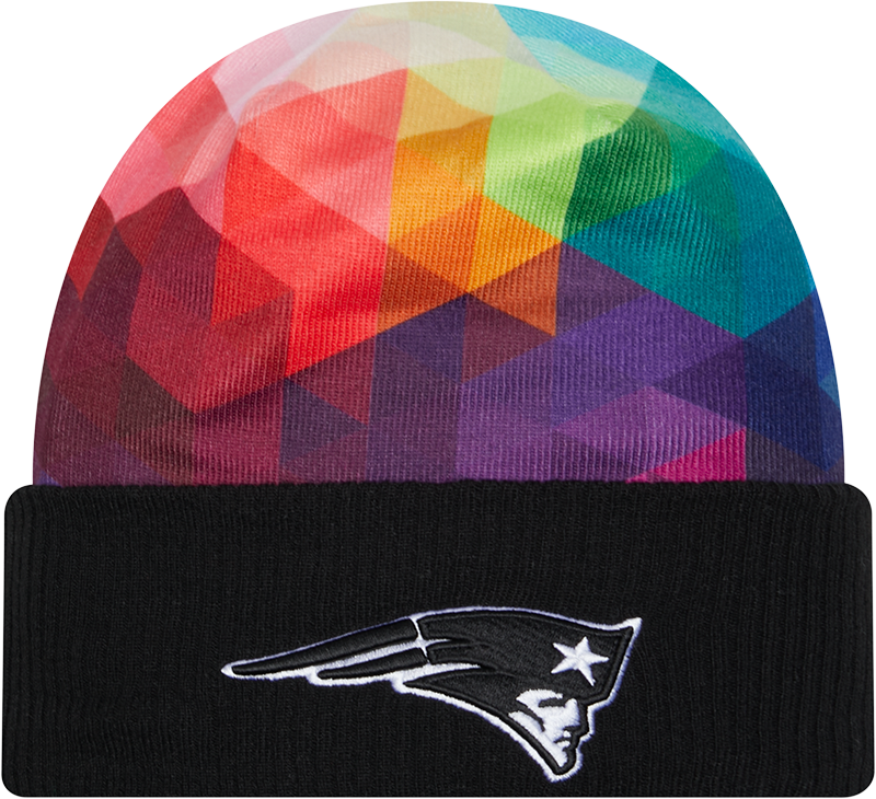 New England Patriots New Era 2023 NFL Crucial Catch Cuffed Knit Hat - Black