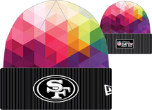 Load image into Gallery viewer, San Francisco 49ers New Era 2023 NFL Crucial Catch Cuffed Knit Hat - Black

