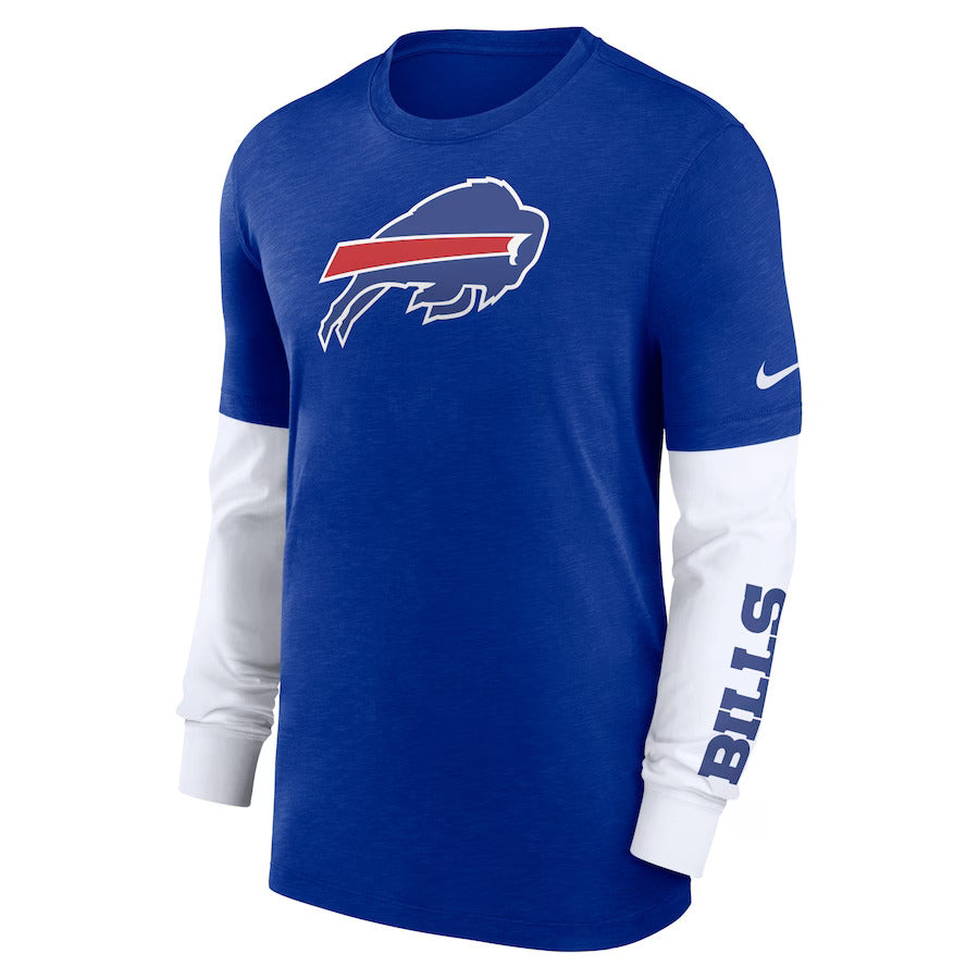 Buffalo Bills Nike Slub Fashion Long Sleeve T-Shirt - Heather Royal