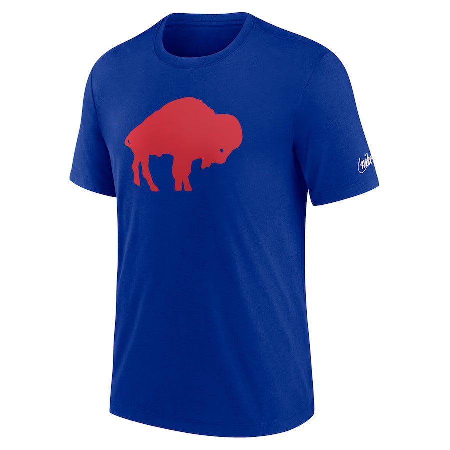Buffalo Bills Nike Rewind Logo Tri-Blend T-Shirt - Royal