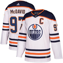 Load image into Gallery viewer, Men&#39;s Edmonton Oilers Connor McDavid Adidas White Away Authentic Jersey
