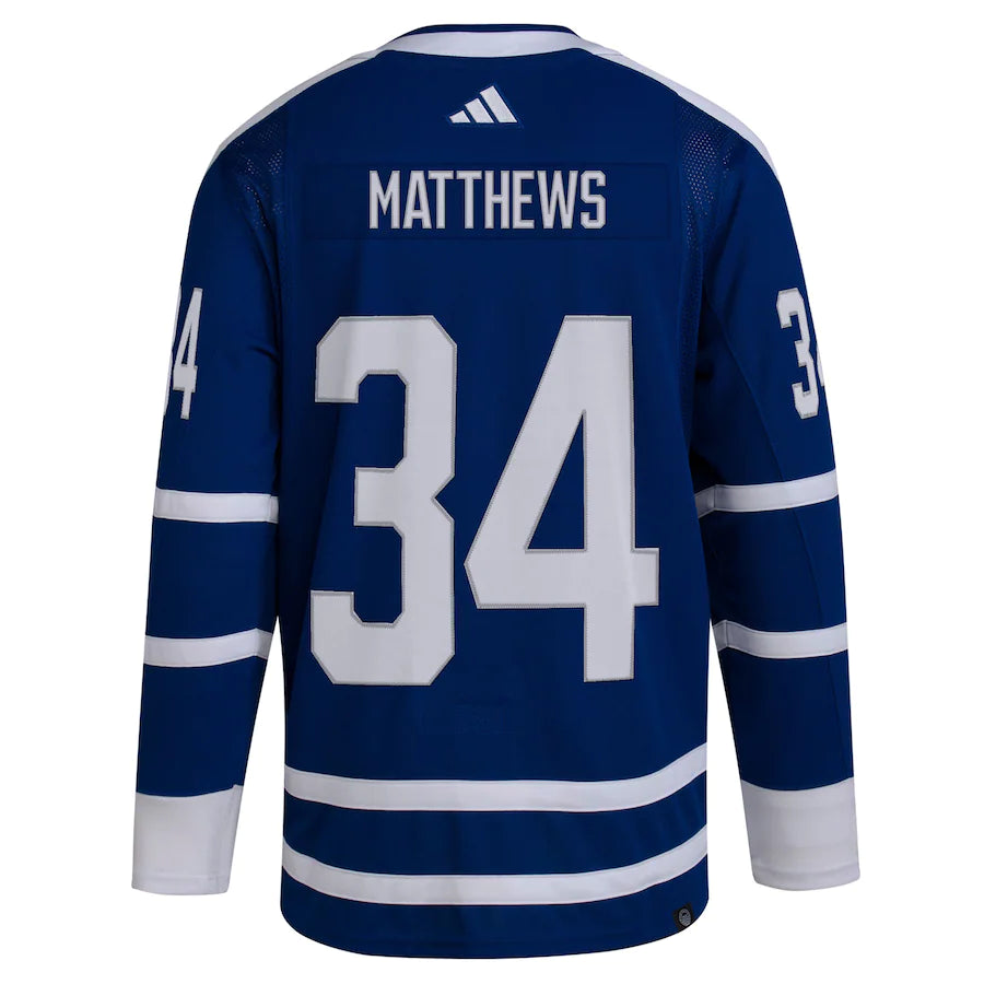 Men's Toronto Maple Leafs Auston Matthews Adidas Royal - Reverse Retro 2.0 Authentic Player Jersey