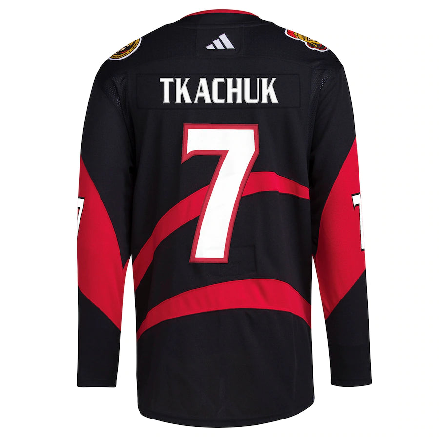 Brady Tkachuk Ottawa Senators Adidas Black - Reverse Retro 2.0 Authentic Player Jersey