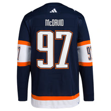 Load image into Gallery viewer, Connor McDavid Edmonton Oilers Adidas Navy - Reverse Retro 2.0 Authentic Player Jersey
