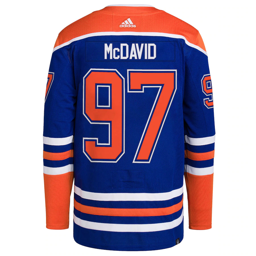 Men's Edmonton Oilers Connor McDavid Adidas Royal Home Authentic Jersey