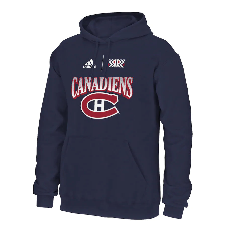 Men's Montreal Canadiens adidas Navy Reverse Retro 2.0 - Pullover Hoodie