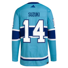 Load image into Gallery viewer, Men&#39;s Montreal Canadiens Nick Suzuki Adidas Light Blue - Reverse Retro 2.0 Authentic Player Jersey
