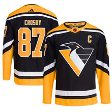 Load image into Gallery viewer, Men&#39;s Pittsburgh Penguins Sidney Crosby Adidas Black - Reverse Retro 2.0 Authentic Player Jersey
