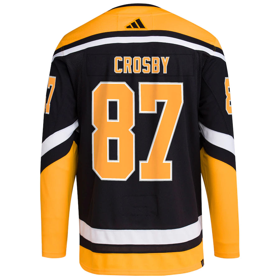 Men's Pittsburgh Penguins Sidney Crosby Adidas Black - Reverse Retro 2.0 Authentic Player Jersey