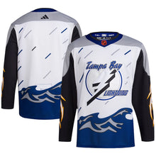 Load image into Gallery viewer, Men&#39;s Tampa Bay Lightning adidas White Reverse Retro 2.0 Authentic Blank Jersey
