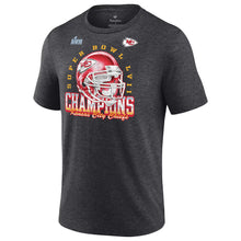 Load image into Gallery viewer, Kansas City Chiefs Fanatics Branded Super Bowl LVII Champions Still Prime Tri-Blend T-Shirt - Heather Charcoal

