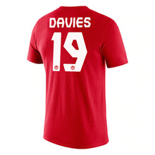 Load image into Gallery viewer, Men&#39;s Nike Alphonso Davies Red Canada Soccer Legend Name &amp; Number T-Shirt
